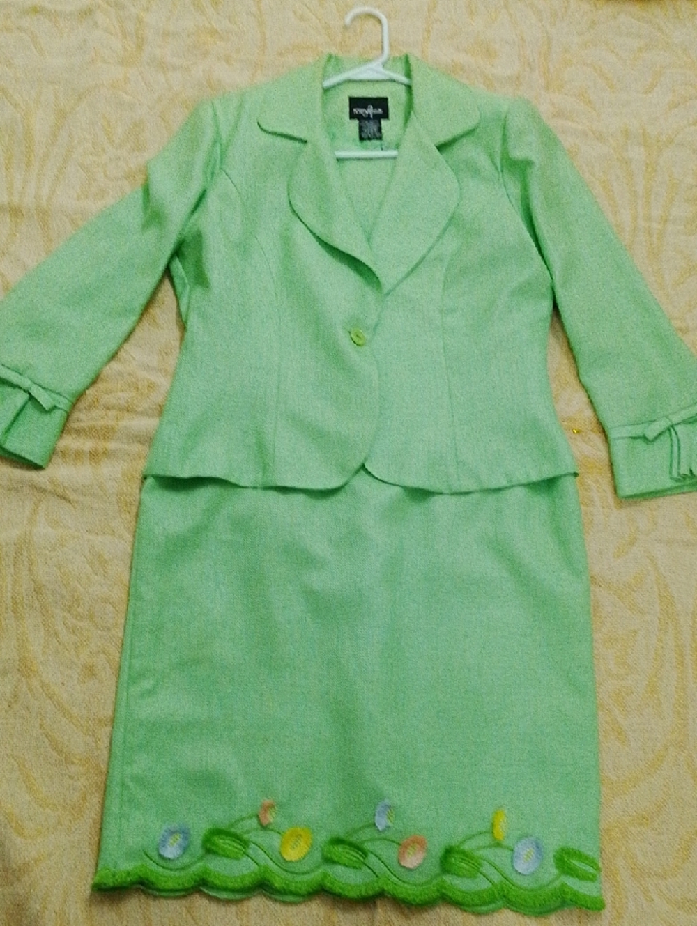 Positive Attitude Mint Green Women's Blazer and Skirt Set